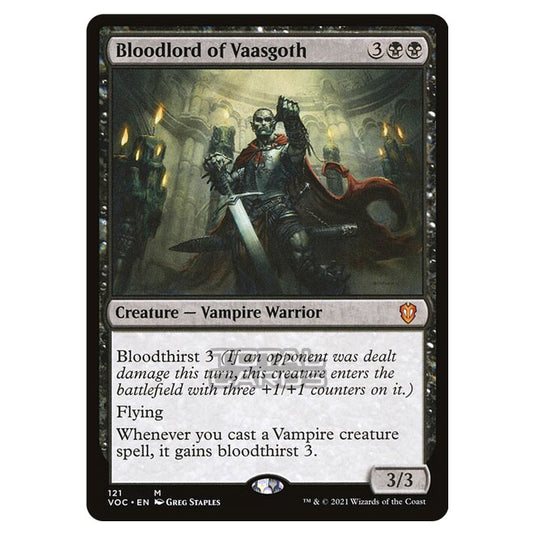 Magic The Gathering - Innistrad - Crimson Vow Commander - Bloodlord of Vaasgoth - 121/38