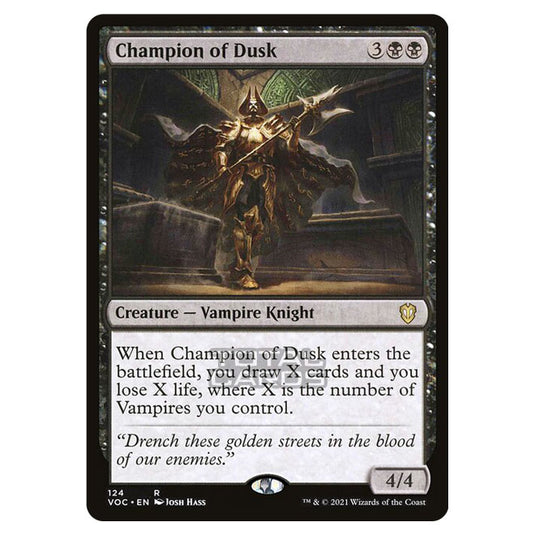 Magic The Gathering - Innistrad - Crimson Vow Commander - Champion of Dusk - 124/38