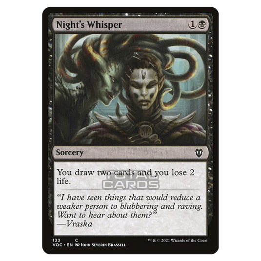 Magic The Gathering - Innistrad - Crimson Vow Commander - Night's Whisper - 133/38