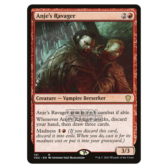 Magic The Gathering - Innistrad - Crimson Vow Commander - Anje's Ravager - 141/38