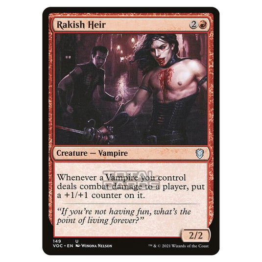 Magic The Gathering - Innistrad - Crimson Vow Commander - Rakish Heir - 149/38