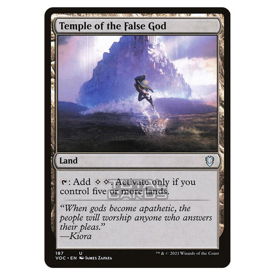 Magic The Gathering - Innistrad - Crimson Vow Commander - Temple of the False God - 187/38