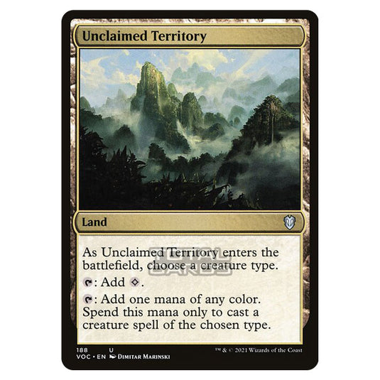 Magic The Gathering - Innistrad - Crimson Vow Commander - Unclaimed Territory - 188/38