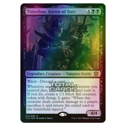 Magic The Gathering - Innistrad - Crimson Vow Commander - Timothar, Baron of Bats - 4/38 (Foil)