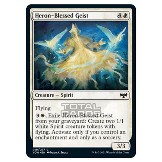 Magic The Gathering - Innistrad - Crimson Vow - Heron-Blessed Geist - 19/277