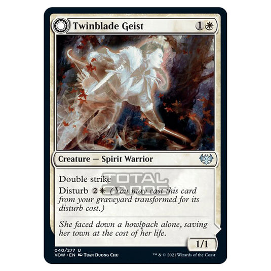 Magic The Gathering - Innistrad - Crimson Vow - Twinblade Geist // Twinblade Invocation - 40/277