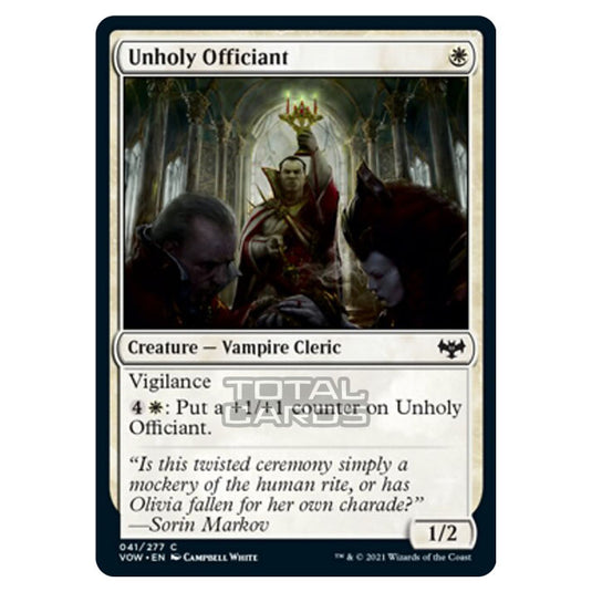 Magic The Gathering - Innistrad - Crimson Vow - Unholy Officiant - 41/277