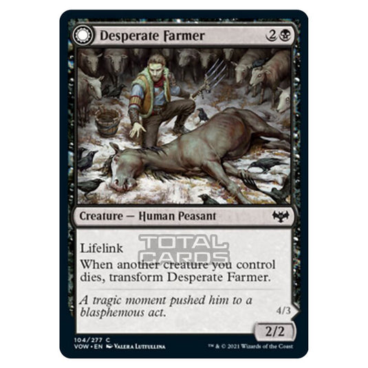 Magic The Gathering - Innistrad - Crimson Vow - Desperate Farmer // Depraved Harvester - 104/277