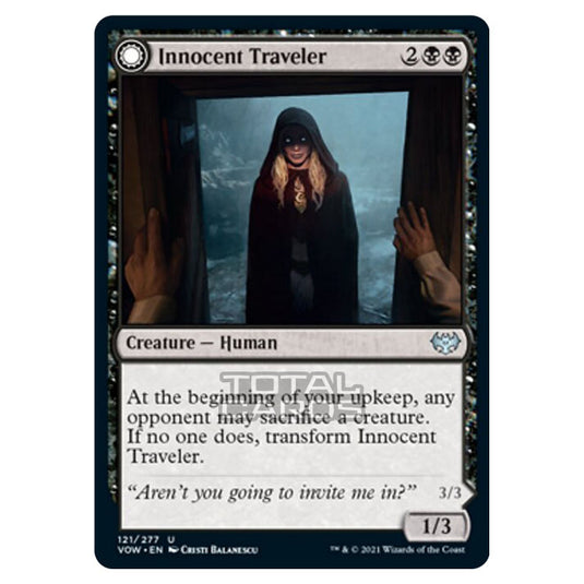 Magic The Gathering - Innistrad - Crimson Vow - Innocent Traveler // Malicious Invader - 121/277