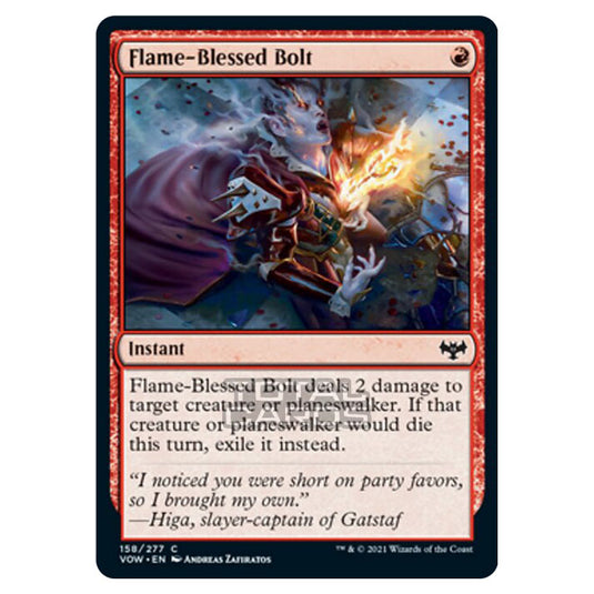 Magic The Gathering - Innistrad - Crimson Vow - Flame-Blessed Bolt - 158/277