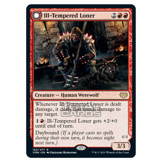 Magic The Gathering - Innistrad - Crimson Vow - Ill-Tempered Loner // Howlpack Avenger - 162/277