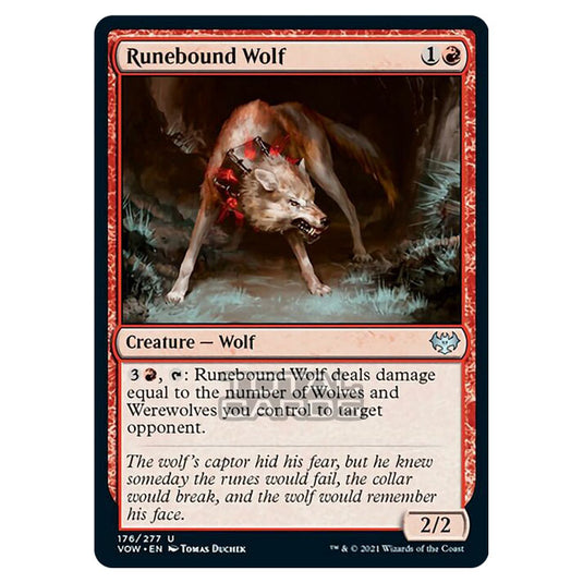 Magic The Gathering - Innistrad - Crimson Vow - Runebound Wolf - 176/277