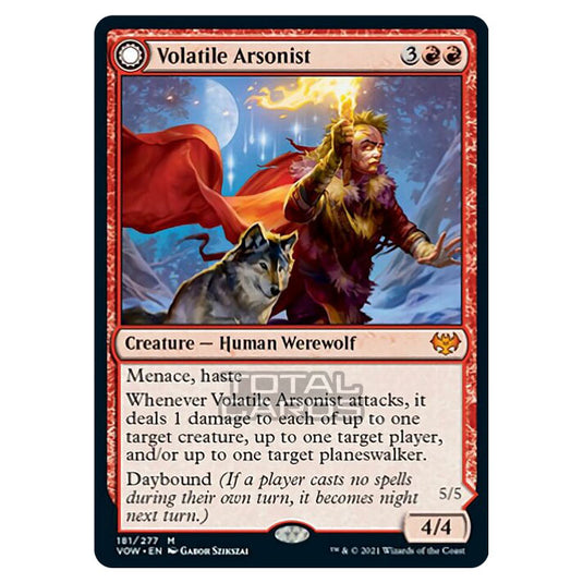 Magic The Gathering - Innistrad - Crimson Vow - Volatile Arsonist // Dire-Strain Anarchist - 181/277