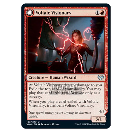 Magic The Gathering - Innistrad - Crimson Vow - Voltaic Visionary // Volt-Charged Berserker - 183/277