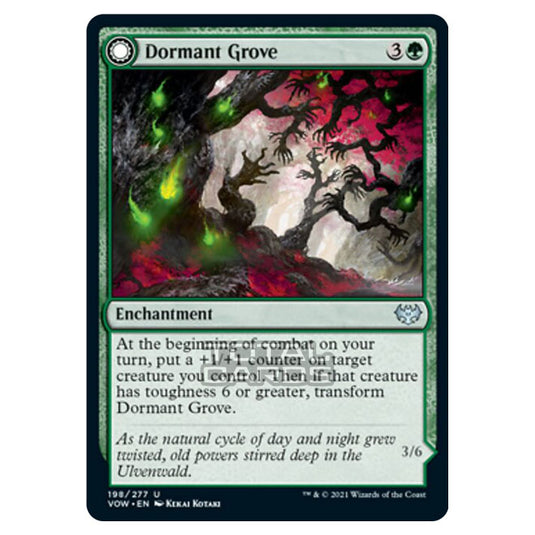 Magic The Gathering - Innistrad - Crimson Vow - Dormant Grove // Gnarled Grovestrider - 198/277