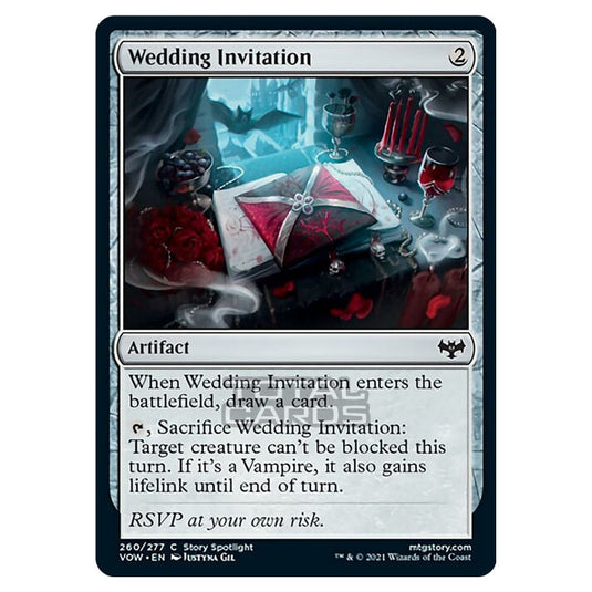 Magic The Gathering - Innistrad - Crimson Vow - Wedding Invitation - 260/277