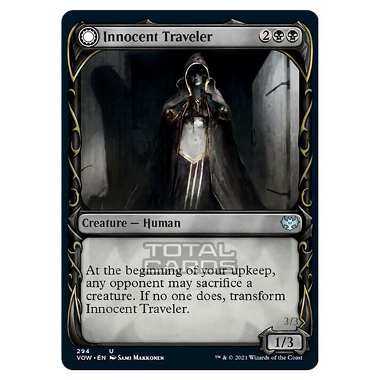 Magic The Gathering - Innistrad - Crimson Vow - Innocent Traveler // Malicious Invader - 294/277