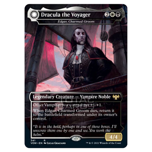 Magic The Gathering - Innistrad - Crimson Vow - Edgar, Charmed Groom // Edgar Markov's Coffin - [Dracula the Voyager // Casket of Native Earth] - 341/277