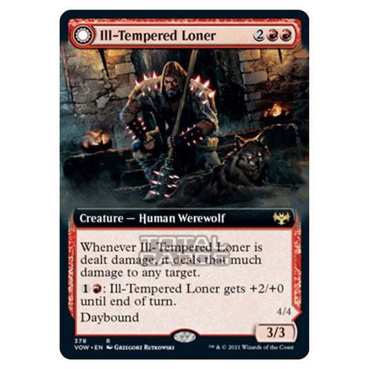 Magic The Gathering - Innistrad - Crimson Vow - Ill-Tempered Loner // Howlpack Avenger - 378/277