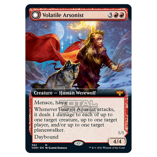 Magic The Gathering - Innistrad - Crimson Vow - Volatile Arsonist // Dire-Strain Anarchist - 382/277