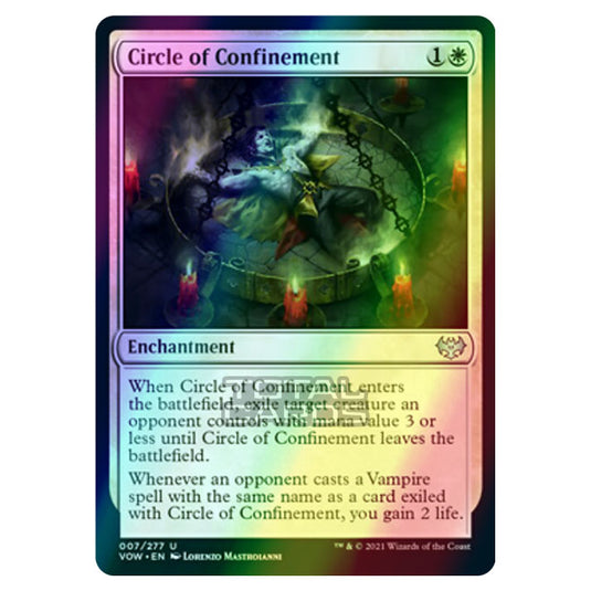 Magic The Gathering - Innistrad - Crimson Vow - Circle of Confinement - 7/277 (Foil)