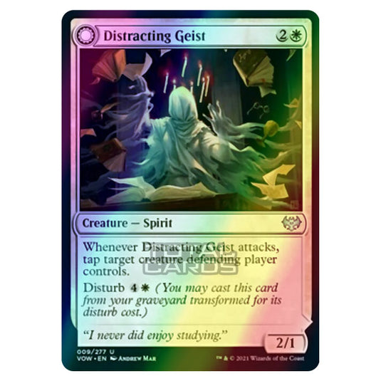 Magic The Gathering - Innistrad - Crimson Vow - Distracting Geist // Clever Distraction - 9/277 (Foil)