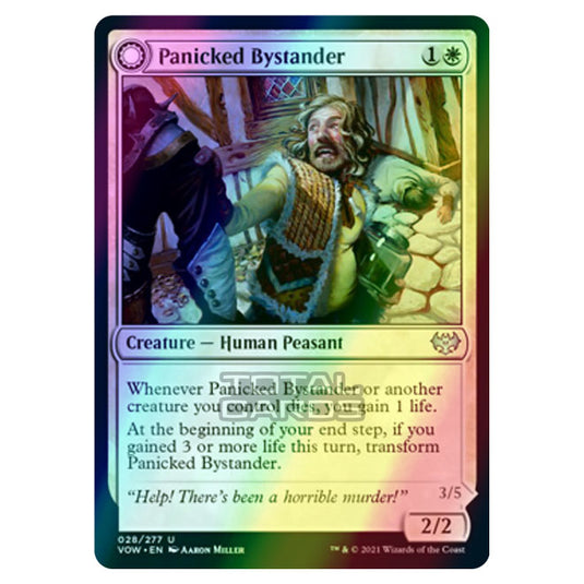 Magic The Gathering - Innistrad - Crimson Vow - Panicked Bystander // Cackling Culprit - 28/277 (Foil)