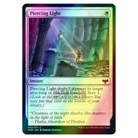 Magic The Gathering - Innistrad - Crimson Vow - Piercing Light - 30/277 (Foil)