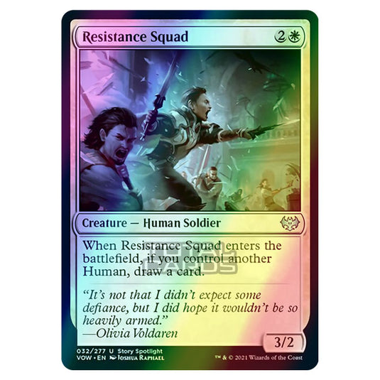 Magic The Gathering - Innistrad - Crimson Vow - Resistance Squad - 32/277 (Foil)