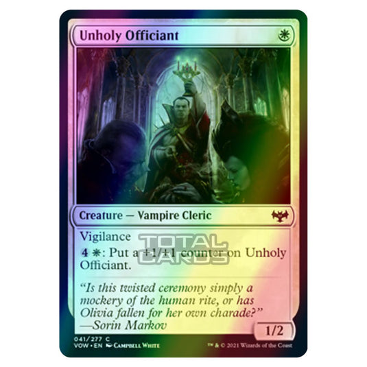 Magic The Gathering - Innistrad - Crimson Vow - Unholy Officiant - 41/277 (Foil)