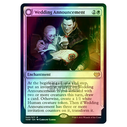 Magic The Gathering - Innistrad - Crimson Vow - Wedding Announcement // Wedding Festivity - 45/277 (Foil)