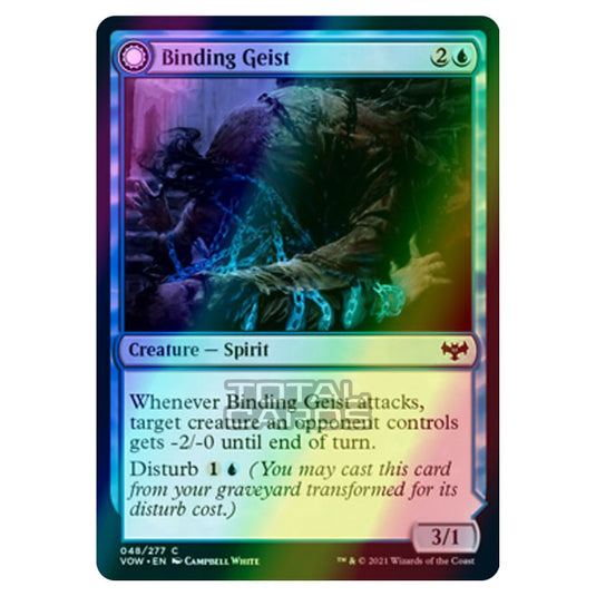 Magic The Gathering - Innistrad - Crimson Vow - Binding Geist // Spectral Binding - 48/277 (Foil)