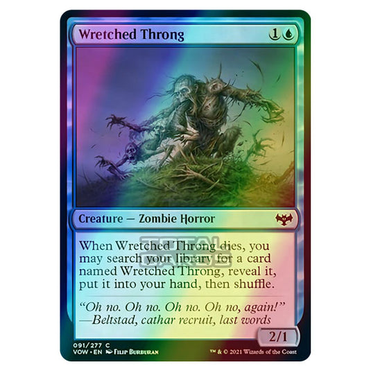 Magic The Gathering - Innistrad - Crimson Vow - Wretched Throng - 91/277 (Foil)