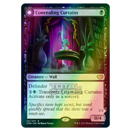 Magic The Gathering - Innistrad - Crimson Vow - Concealing Curtains // Revealing Eye - 101/277 (Foil)