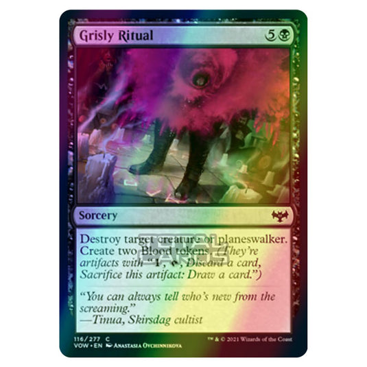 Magic The Gathering - Innistrad - Crimson Vow - Grisly Ritual - 116/277 (Foil)