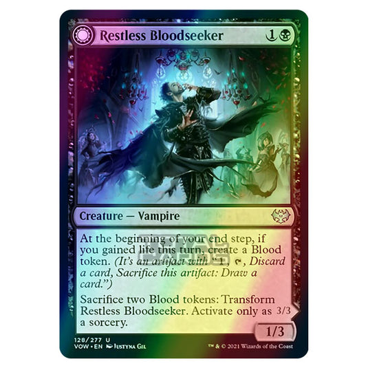 Magic The Gathering - Innistrad - Crimson Vow - Restless Bloodseeker // Bloodsoaked Reveler - 128/277 (Foil)