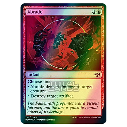 Magic The Gathering - Innistrad - Crimson Vow - Abrade - 139/277 (Foil)