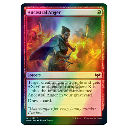 Magic The Gathering - Innistrad - Crimson Vow - Ancestral Anger - 142/277 (Foil)