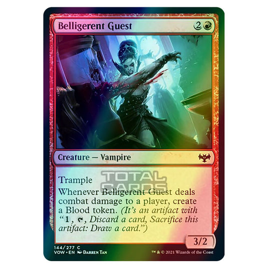 Magic The Gathering - Innistrad - Crimson Vow - Belligerent Guest - 144/277 (Foil)