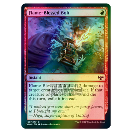 Magic The Gathering - Innistrad - Crimson Vow - Flame-Blessed Bolt - 158/277 (Foil)