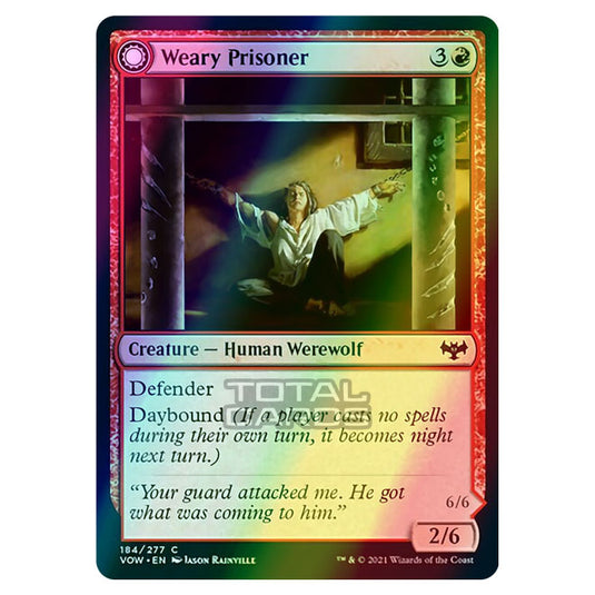 Magic The Gathering - Innistrad - Crimson Vow - Weary Prisoner // Wrathful Jailbreaker - 184/277 (Foil)