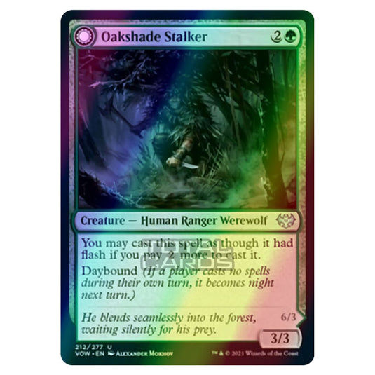 Magic The Gathering - Innistrad - Crimson Vow - Oakshade Stalker // Moonlit Ambusher - 212/277 (Foil)