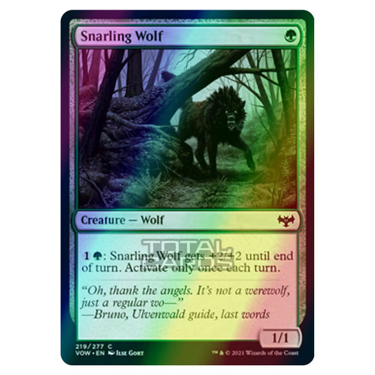 Magic The Gathering - Innistrad - Crimson Vow - Snarling Wolf - 219/277 (Foil)