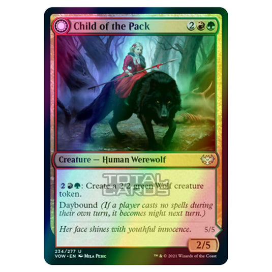 Magic The Gathering - Innistrad - Crimson Vow - Child of the Pack // Savage Packmate - 234/277 (Foil)