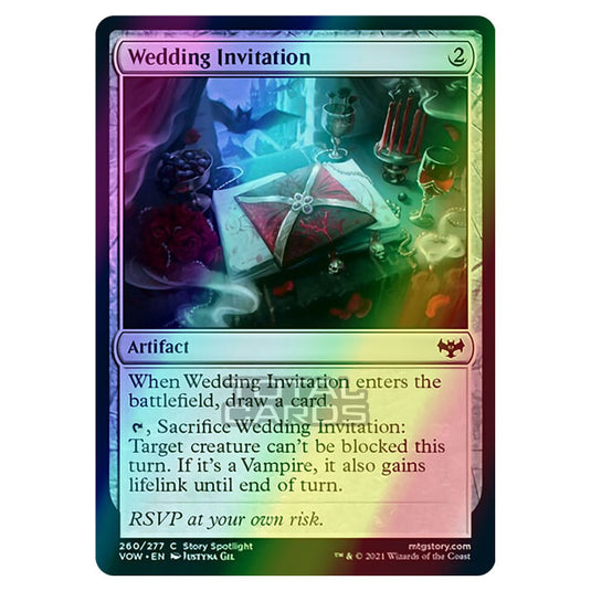 Magic The Gathering - Innistrad - Crimson Vow - Wedding Invitation - 260/277 (Foil)