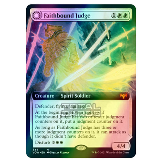 Magic The Gathering - Innistrad - Crimson Vow - Faithbound Judge // Sinner's Judgment - 348/277 (Foil)