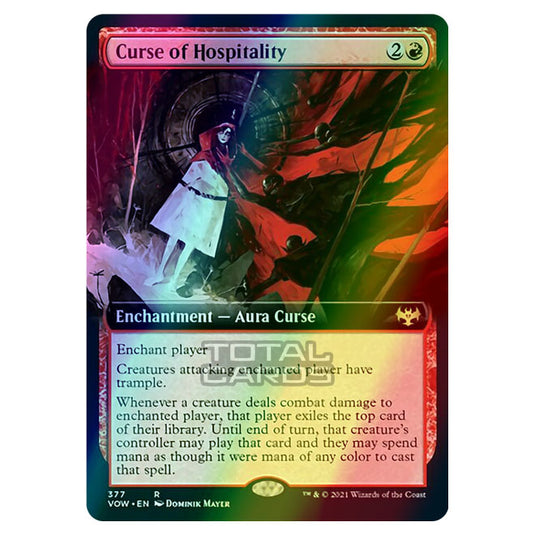 Magic The Gathering - Innistrad - Crimson Vow - Curse of Hospitality - 377/277 (Foil)