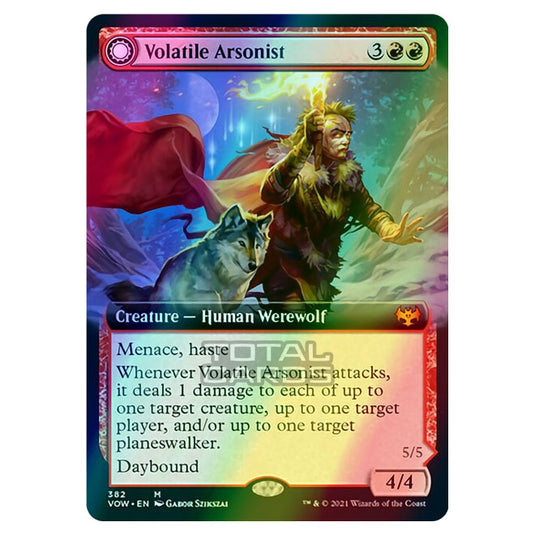 Magic The Gathering - Innistrad - Crimson Vow - Volatile Arsonist // Dire-Strain Anarchist - 382/277 (Foil)