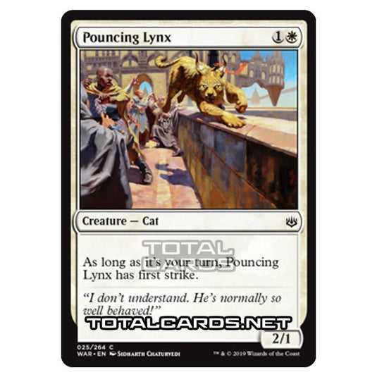 Magic The Gathering - War of The Spark - Pouncing Lynx - 25/264