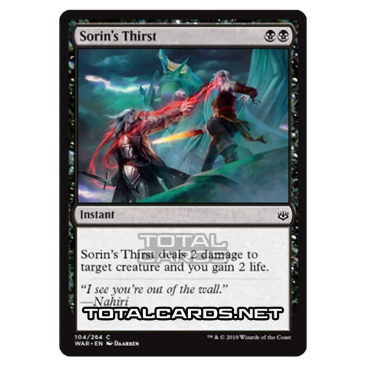 Magic The Gathering - War of The Spark - Sorin's Thirst - 104/264